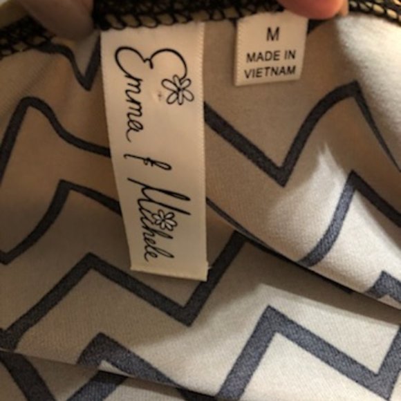 Emma & Michelle Blk/Brn Chevron Wrap Dress - Med - Picture 2 of 6